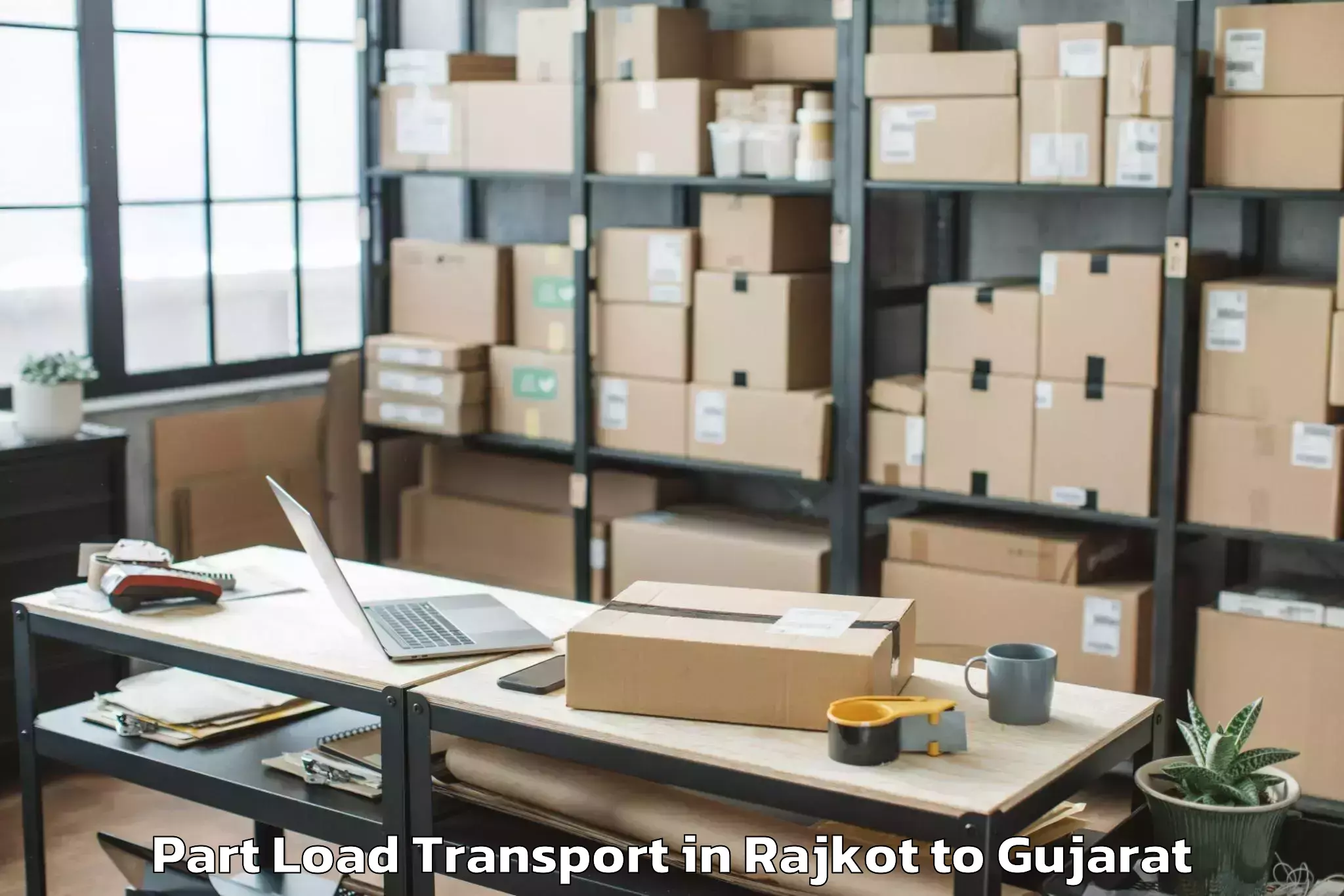 Get Rajkot to Zer Part Load Transport